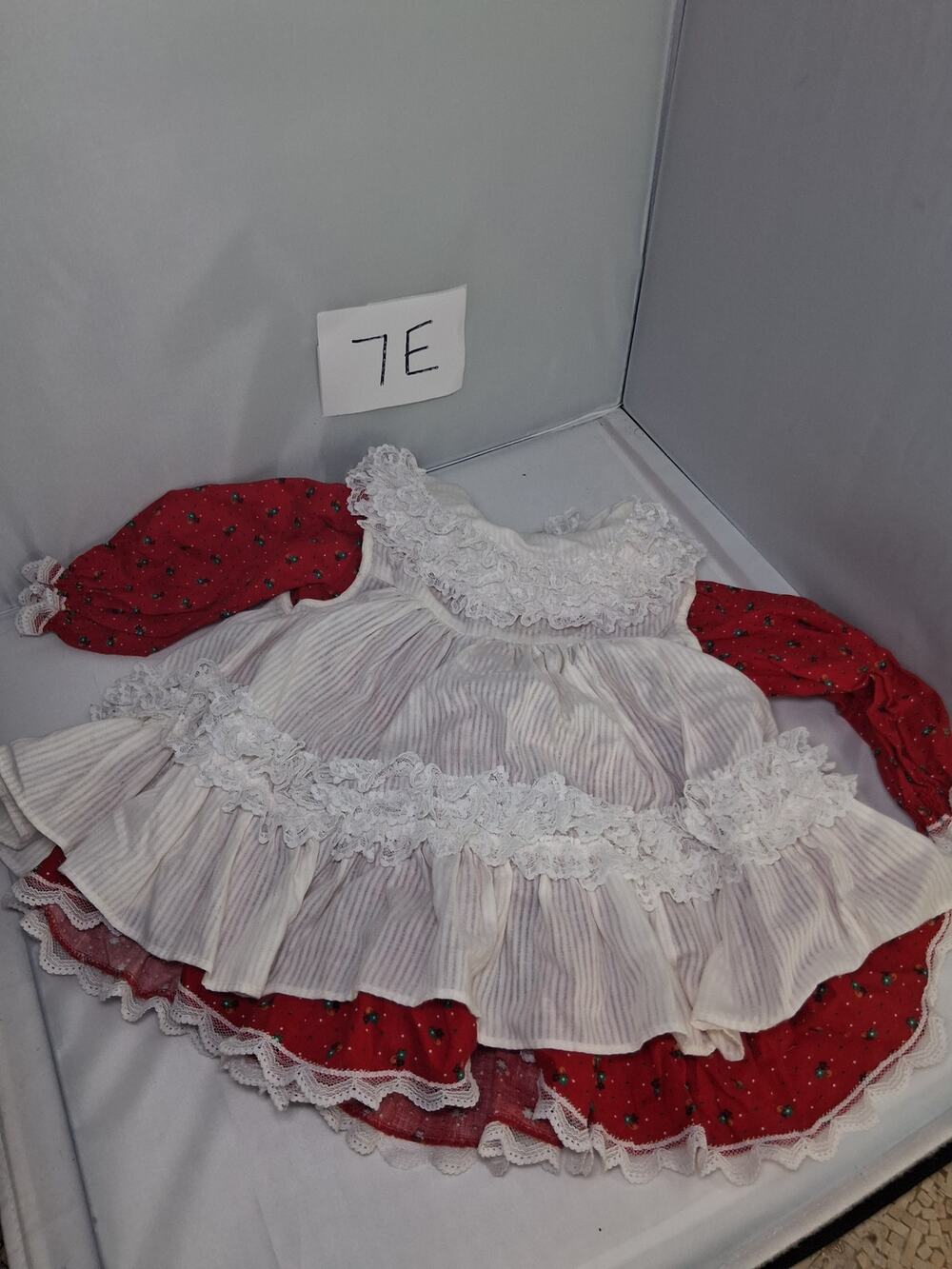 7E Vintage 90s Girls Dress Christmas With Smock Bryan 18 months